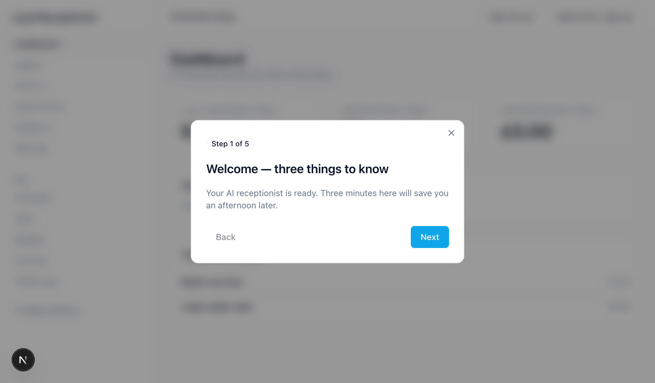 In-app onboarding tour